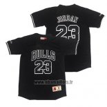 Maillot Manche Courte Chicago Bulls Michael Jordan No 23 Noir