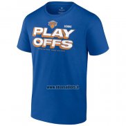 Maillot Manche Courte New York Knicks 2023 NBA Playoffs Bleu