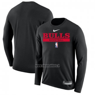 Maillot Manches Longues Chicago Bulls Practice Performance 2022-23 Noir