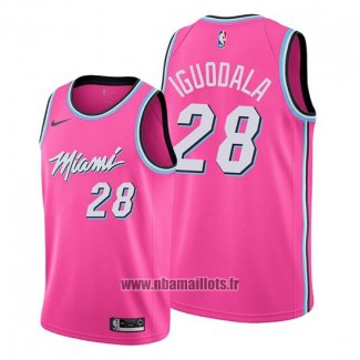 Maillot Miami Heat Andre Iguodala No 28 Earned 2019-20 Rosa