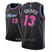 Maillot Miami Heat Bam Adebayo No 13 Ville 2018-19 Noir