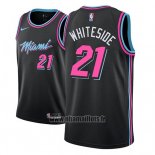 Maillot Miami Heat Hassan Whiteside No 21 Ville 2018-19 Noir