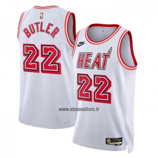 Maillot Miami Heat Jimmy Butler NO 22 Classic 2022-23 Blanc