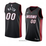 Maillot Miami Heat Yante Maten No 00 Icon 2018 Noir