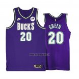 Maillot Milwaukee Bucks A.c. Green NO 20 Classic 2022-23 Volet