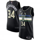 Maillot Milwaukee Bucks Giannis Antetokounmpo NO 34 Statement Authentique Noir