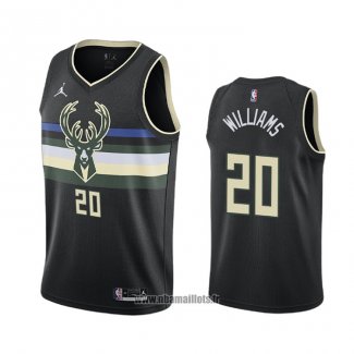 Maillot Milwaukee Bucks Marvin Williams No 20 Statement 2020-21 Noir