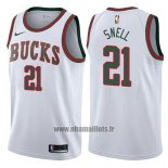 Maillot Milwaukee Bucks Tony Snell No 21 Return To The Mecca Classic 2017-18 Blanc