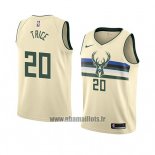 Maillot Milwaukee Bucks Travis Trice No 20 Ville 2018 Crema