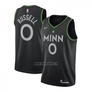 Maillot Minnesota Timberwolves D'angelo Russell No 0 Ville 2020-21 Noir