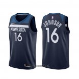 Maillot Minnesota Timberwolves James Johnson NO 16 Icon Bleu