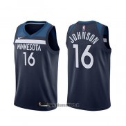 Maillot Minnesota Timberwolves James Johnson NO 16 Icon Bleu