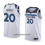 Maillot Minnesota Timberwolves Josh Okogie No 20 Association 2018 Blanc