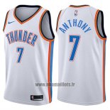 Maillot Oklahoma City Thunder Carmelo Anthony No 7 2017-18 Blanc