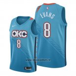 Maillot Oklahoma City Thunder Jawun Evans No 8 Ville Bleu