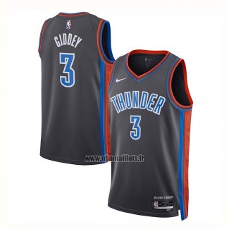 Maillot Oklahoma City Thunder Josh Giddey NO 3 Ville 2022-23 Gris