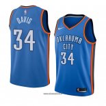 Maillot Oklahoma City Thunder Tyler Davis No 34 Icon 2018 Bleu