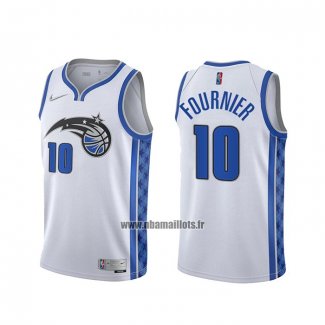 Maillot Orlando Magic Evan Fournier No 10 Earned 2020-21 Blanc