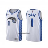 Maillot Orlando Magic Jonathan Isaac No 1 Earned 2020-21 Blanc