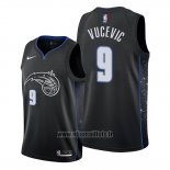 Maillot Orlando Magic Nikola Vucevic No 9 Ville Edition Noir