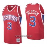 Maillot Philadelphia 76ers Allen Iverson No 3 Retro 1996-97 Rouge