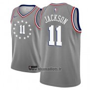 Maillot Philadelphia 76ers Demetrius Jackson No 11 Ville 2018-19 Gris