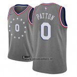 Maillot Philadelphia 76ers Justin Patton No 0 Ville 2018-19 Gris