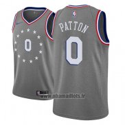 Maillot Philadelphia 76ers Justin Patton No 0 Ville 2018-19 Gris