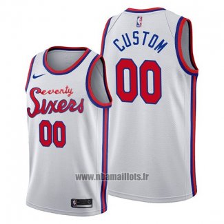 Maillot Philadelphia 76ers Personnalise Classic 2019-20 Blanc