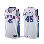 Maillot Philadelphia 76ers Ryan Broekhoff NO 45 Association Blanc