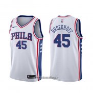 Maillot Philadelphia 76ers Ryan Broekhoff NO 45 Association Blanc