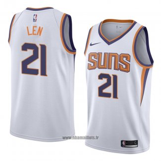 Maillot Phoenix Suns Alex Len No 21 Association 2018 Blanc