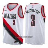 Maillot Portland Trail Blazers C.j. Mccollum No 3 Swingman Association 2017-18 Blanc