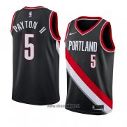 Maillot Portland Trail Blazers Gary Payton No 5 Icon 2018 Noir