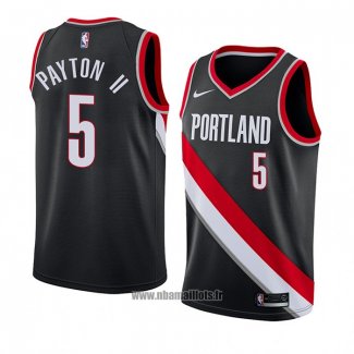 Maillot Portland Trail Blazers Gary Payton No 5 Icon 2018 Noir