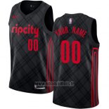 Maillot Portland Trail Blazers Personnalise 2017-18 Noir