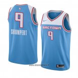 Maillot Sacramento Kings Iman Shumpert No 9 Ville 2018-19 Bleu