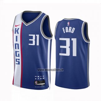 Maillot Sacramento Kings Jordan Ford NO 31 Ville 2023-24 Bleu