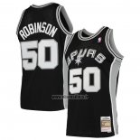 Maillot San Antonio Spurs David Robinson No 50 Mitchell & Ness Noir