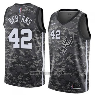 Maillot San Antonio Spurs Davis Bertans No 42 Ville 2018 Gris