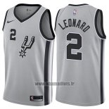 Maillot San Antonio Spurs Kawhi Leonard No 2 2017-18 Gris