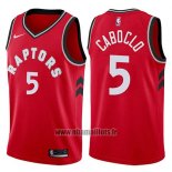 Maillot Tornto Raptors Bruno Caboclo No 5 Icon 2017-18 Rouge