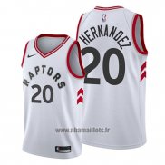 Maillot Tornto Raptors Dewan Hernandez No 20 Association Blanc