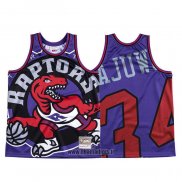 Maillot Tornto Raptors Hakeem Olajuwon NO 34 Mitchell & Ness Big Face Volet