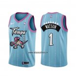 Maillot Tornto Raptors Paul Watson NO 1 Ville 2020-21 Rosa Bleu