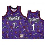 Maillot Tornto Raptors Tracy McGrady No 1 Hardwood Classics Tear Up Pack Volet