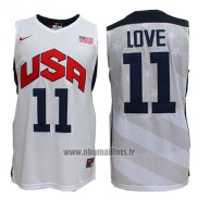 Maillot USA 2012 Kevin Love No 11 Blanc