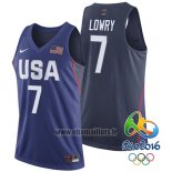 Maillot USA 2016 Kyle Lowry No 7 Bleu