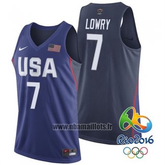 Maillot USA 2016 Kyle Lowry No 7 Bleu