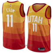 Maillot Utah Jazz Dante Exum No 11 Ville 2018 Jaune